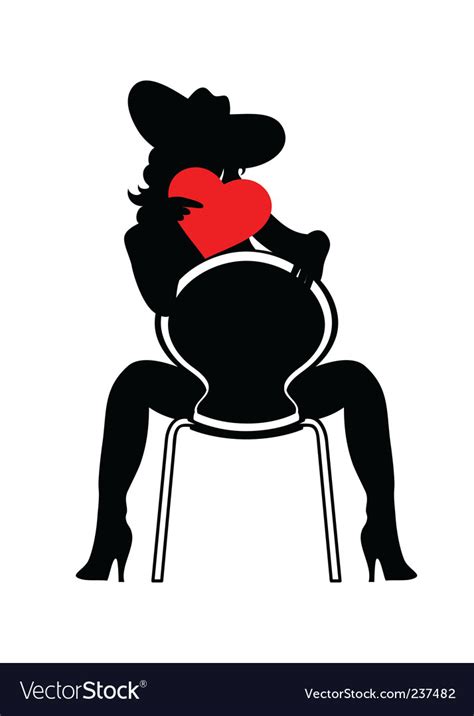 sexy girl with heart royalty free vector image