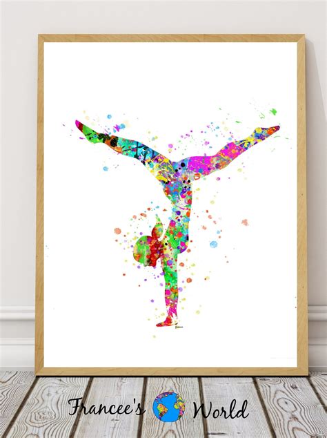 gymnastics artwork think healthy life