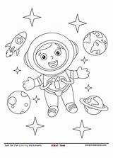 Astronaut Kidzezone Worksheets Astronout Rocket sketch template