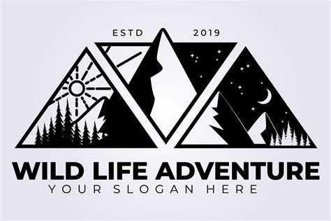 creative mountain adventure logo outdoor graphic  lodzrov creative