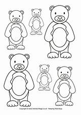 Sorting Bear Teddy Bears Coloring Pages Hillbilly Print Size Preschool Activities Template Kids Sort Board Theme Baby Goldilocks Three Activity sketch template