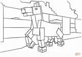 Coloring Minecraft Horse Pages Printable Popular sketch template