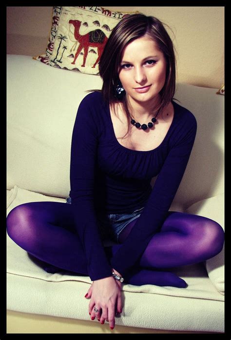 On The Couch By Lok0 On Deviantart Sexy Pantyhose Purple Tights