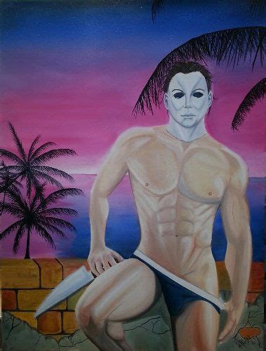 artist turns freddy jason and michael myers into swimsuit