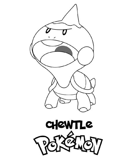 chewtle coloring page