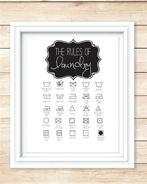 rules  laundry printable