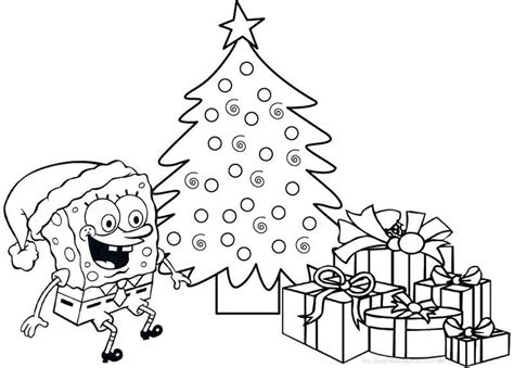 spongebob christmas presentscoloring pages christmas present coloring