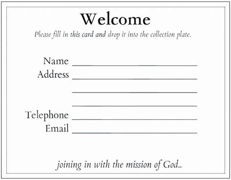 church visitor card template word awesome apartment guest card