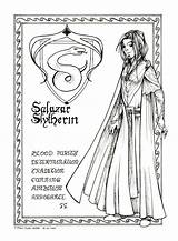 Slytherin Salazar Shyangell Ravenclaw Rowena Hufflepuff sketch template