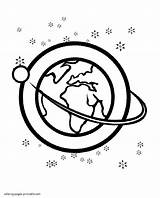 Coloring Earth Pages Planet Space Holidays Printable Sheets sketch template