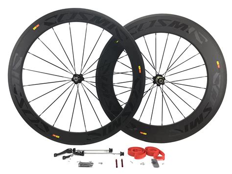 mm mm road bicycle wheelsets clincher carbon fiber road bike wheels  novatec hubs