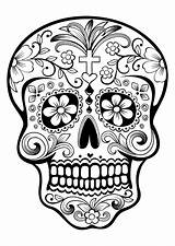 Muertos Dia Los Dead Coloring El Pages Skull Skulls Drawings Catrina Skeleton Drawing Día Sugar Adults Color Coloriage Printable Colorier sketch template