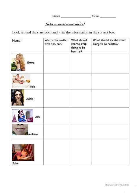 Activity 2 Health Giving Advice Should Worksheet