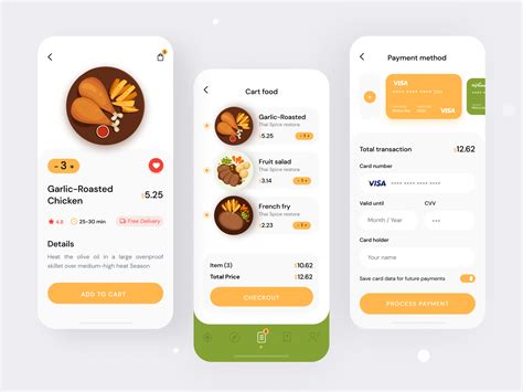 food order mobile app ui  mithun  dribbble
