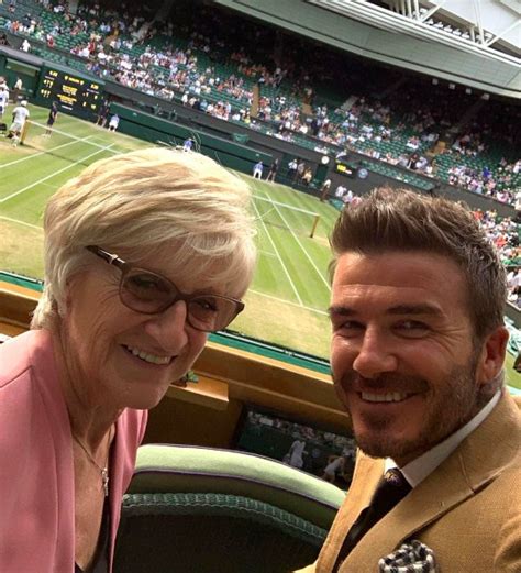 david beckham is all smiles as he treats mum to day out at wimbledon