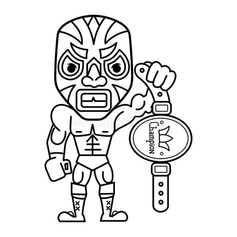 luchador coloring page coloring pages