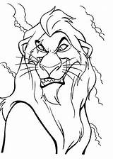 Lion Scar Coloring Simba Mufasa sketch template