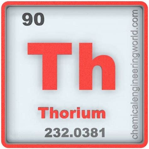 thorium element properties  information chemical engineering world