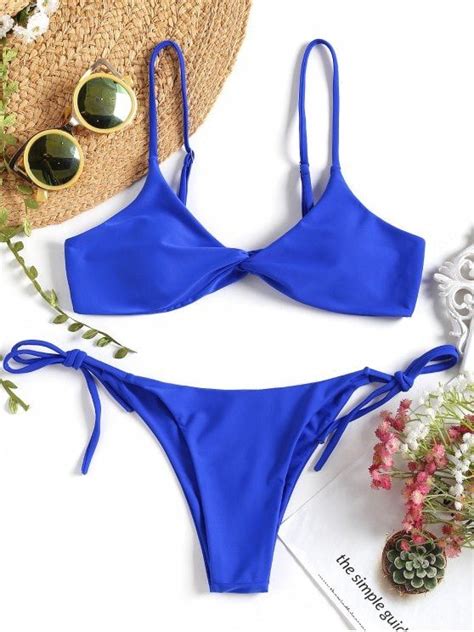 In A Sweet And Cute Style This Paired Bikini Set Feature A Twist