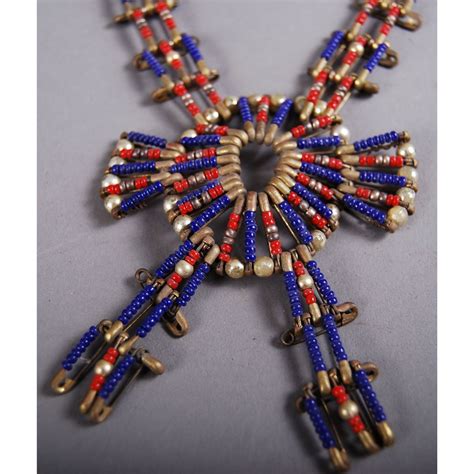 antique native american indian necklace beads and safety