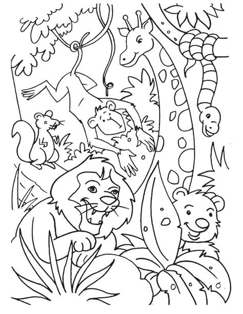 unveil bouncing jungle coloring page appreciating entertain