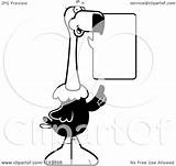 Mascot Vulture Talking Cartoon Outlined Coloring Vector Cory Thoman Clipart Royalty sketch template