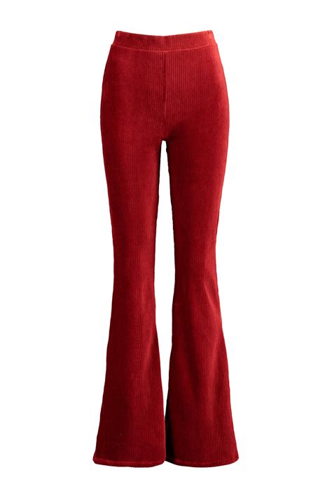 america today corduroy flared broek rood wehkamp