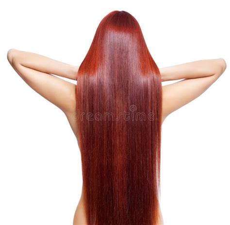 nude woman with long red hair stock image image of back hairdo 51867113