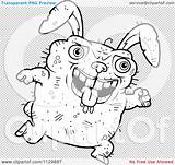 Running Cartoon Ugly Outlined Rabbit Vector Coloring Clipart Rabbits Cory Thoman sketch template