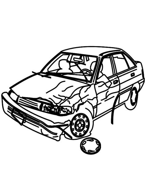 crashed cars picture coloring pages netart tree coloring page cars