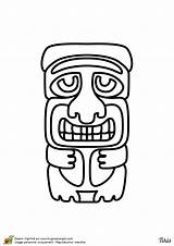 Tiki Coloriage Lanta Koh Sourire Hugolescargot Totem Depuis sketch template