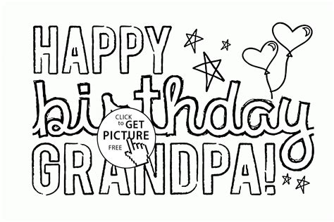happy birthday grandpa coloring page  kids holiday coloring pages