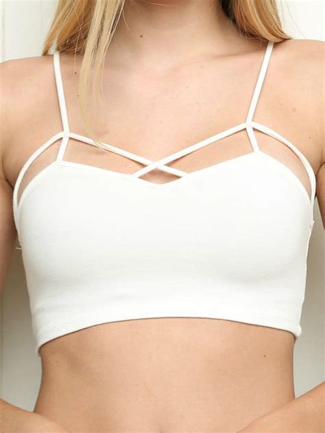front criss cross strap bralette with images fashion