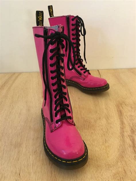 discontinued womens pink patent leather zip dr martens etsy pink patent leather pink