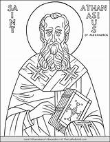 Athanasius Alexandria Thecatholickid Kid Orthodox Feastday sketch template