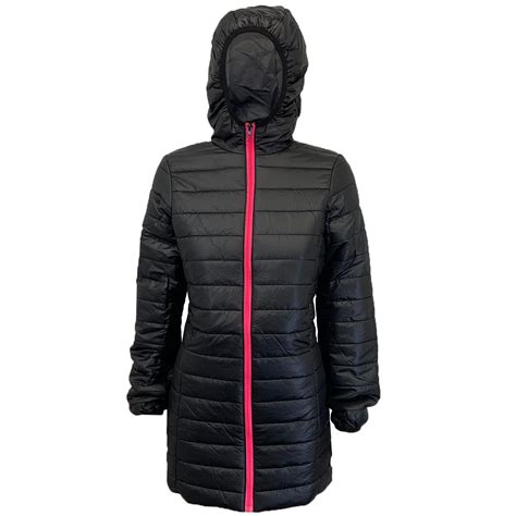 ladies bubble jacket brave soul womens long coat hooded padded quilted