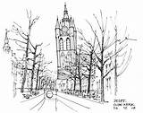 Delft Kerk Oude Flickr Drawing Michel sketch template