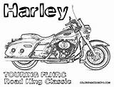 Coloring Pages Harley Davidson King Road Motorcycle Logo Drawing Clipart Kids Draw Street Adult Glide Rod Trucks Muscle Book Classic sketch template