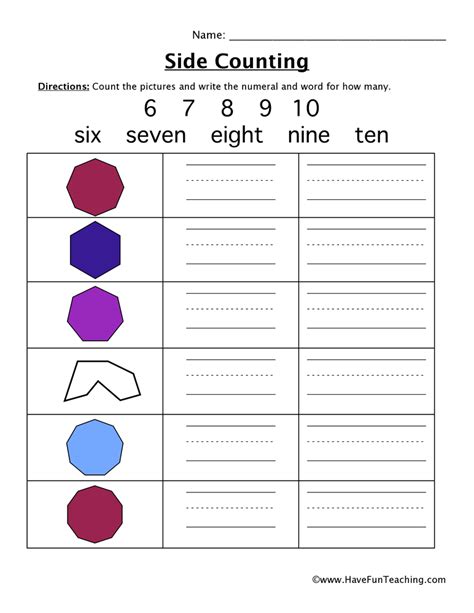 counting worksheets  fun teaching