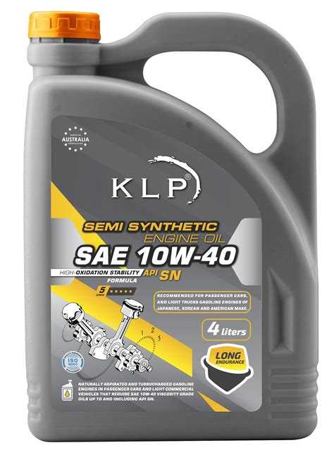 klp autoparts semi synthetic engine oil sae   api sn  liters