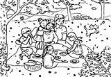 Picnic Family Coloring Drawing Pages Big Netart Color Print sketch template