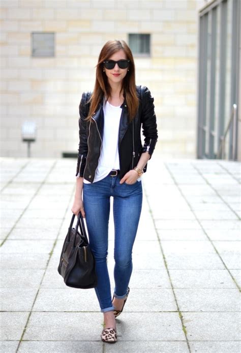 ways  style  black leather jacket  spring fashionsycom