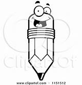 Pencil Face Clipart Happy Cartoon Smiling Coloring Thoman Cory Vector Outlined Royalty Illustrations Clipartof Rf 2021 sketch template
