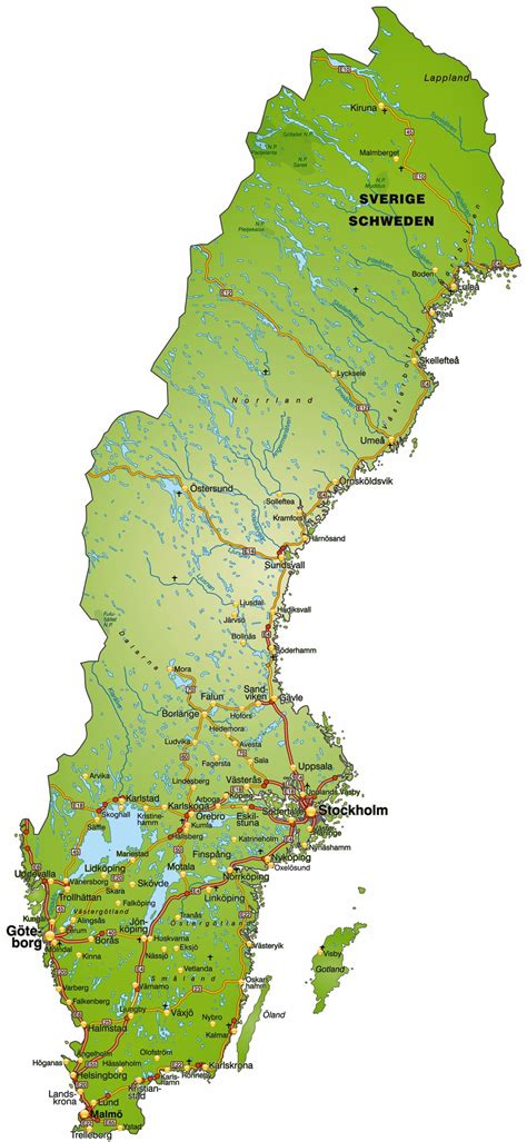 karten von schweden karten von schweden zum herunterladen und drucken