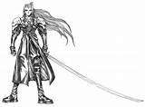 Sephiroth Final sketch template
