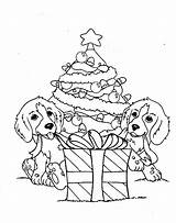 Coloring Dog Pages Dogs Christmas Puppy Printable Puppies Cute Kids Color Corgi Colouring Two Hard Adult Frank Lisa Print Tree sketch template