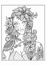 Coloring Pages Adults Women Adult Printable Getcolorings sketch template