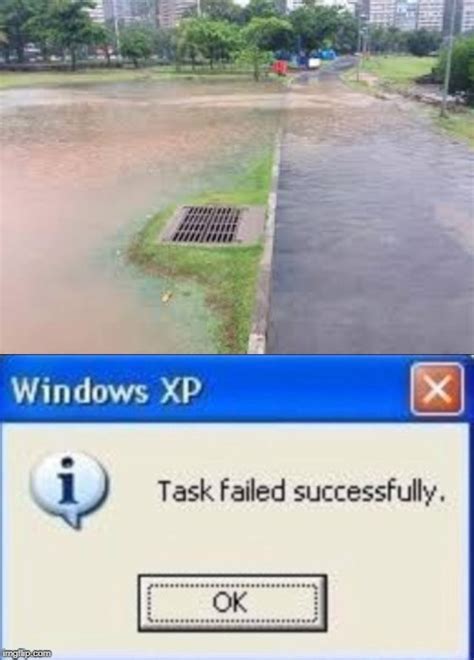 image tagged in task failed successfully funny memes flood flooding imgflip