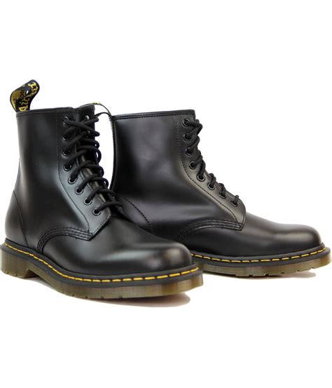 dr martens  retro mod classic smooth black leather boots