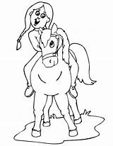 Horse Coloring Girl Printactivities Kids Riding Horses Front Appear Printables Printed Navigation Print Only When Will Do sketch template